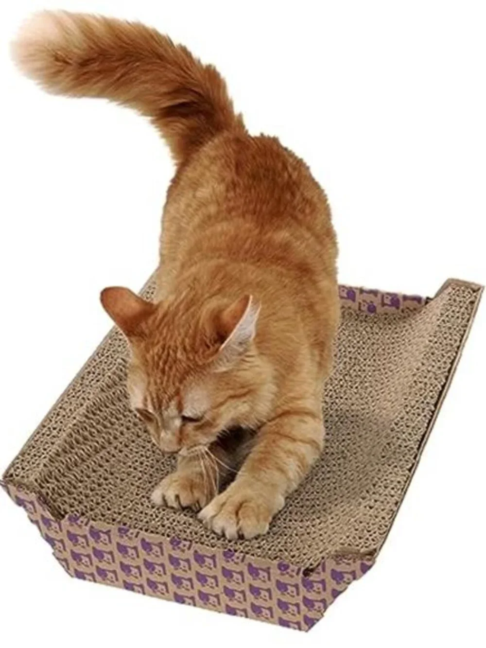 Cat Scratcher Lounge Bed Cardboard Cat Scratcher Catnip Infused Bed